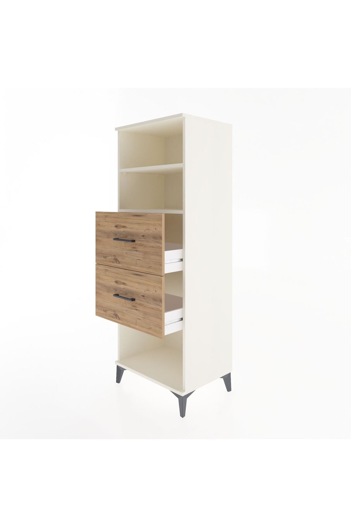 Hyperion Dolap 2 Raflı 2 Çekmeceli 60x44x163 - S53M076V3B
