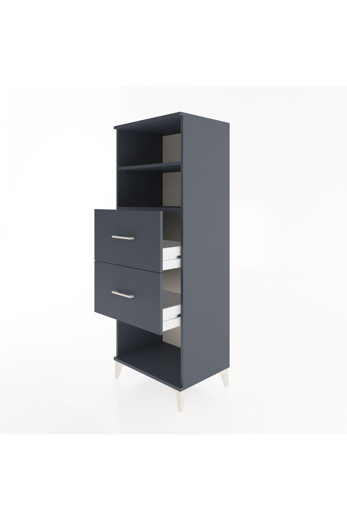 Hyperion Dolap 2 Raflı 2 Çekmeceli 60x44x163 - S53M076V5B