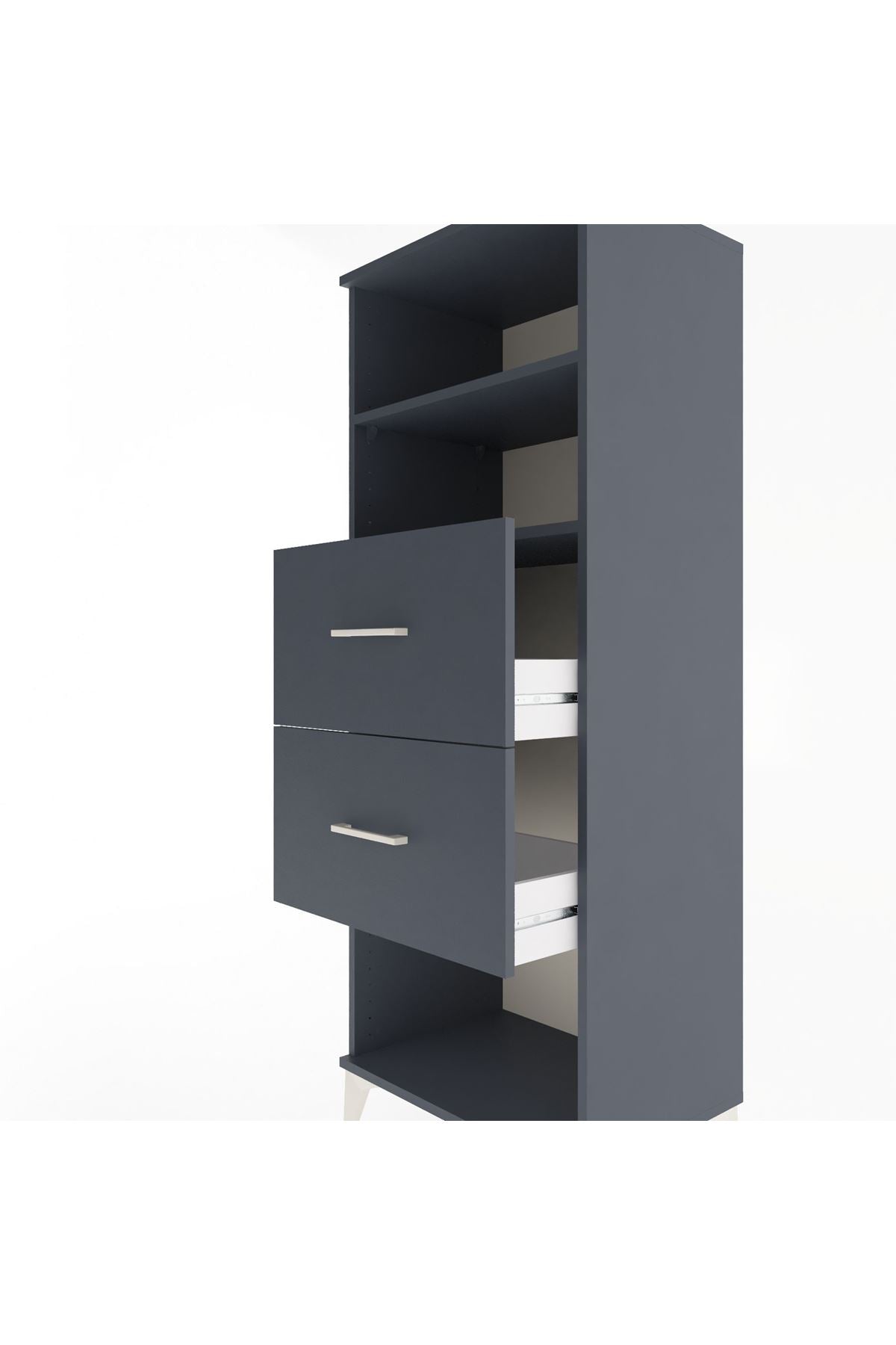 Hyperion Dolap 2 Raflı 2 Çekmeceli 60x44x163 - S53M076V5B