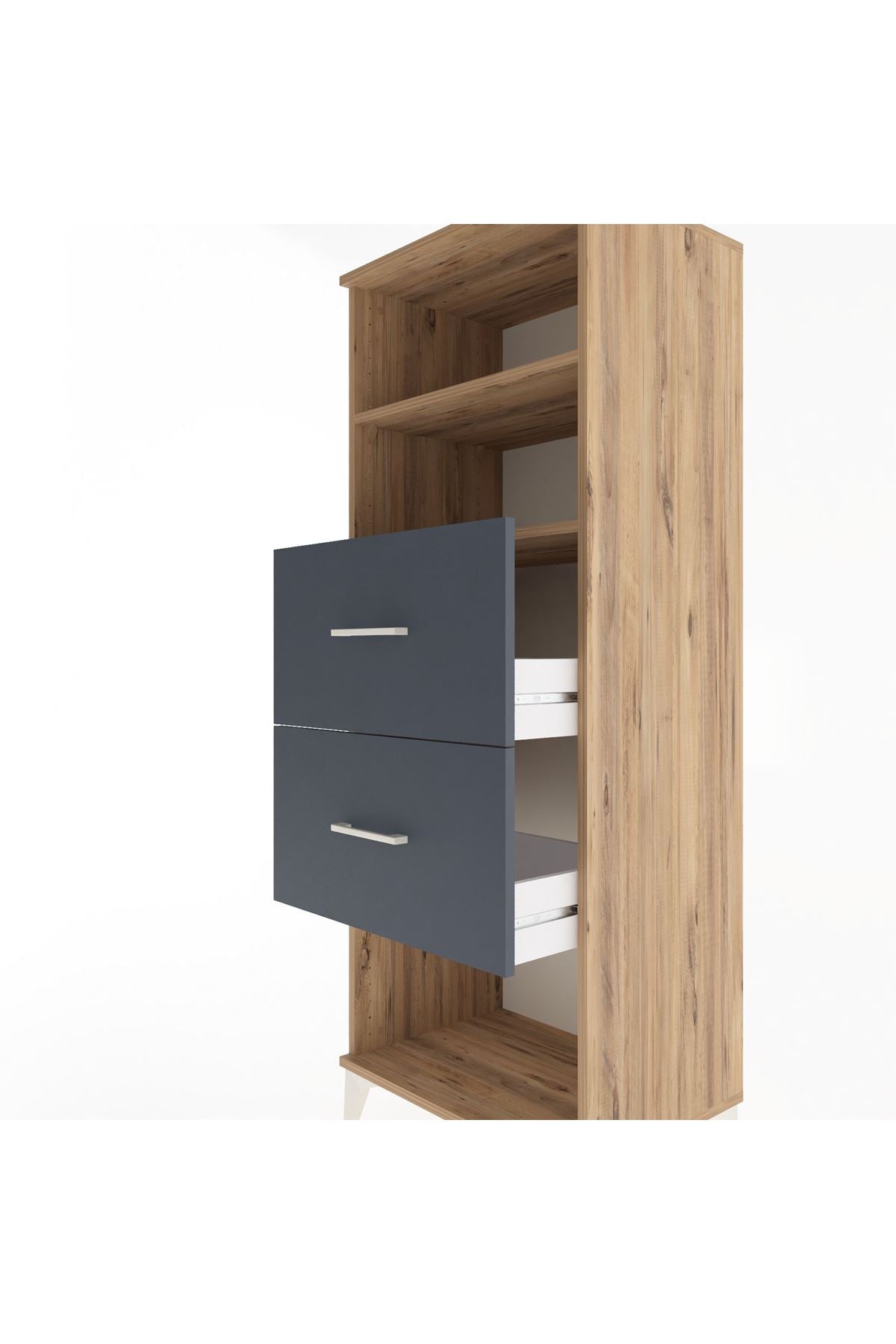 Hyperion Dolap 2 Raflı 2 Çekmeceli 60x44x163 - S53M076V8B