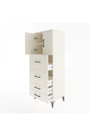 Hyperion Dolap 2 Raflı 4 Çekmeceli 2 Kapaklı 60x44x163 - S53M077V1B