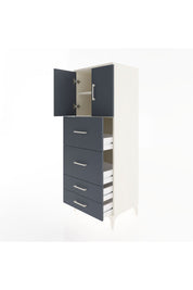 Hyperion Dolap 2 Raflı 4 Çekmeceli 2 Kapaklı 60x44x163 - S53M077V2B