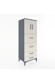 Hyperion Dolap 2 Raflı 4 Çekmeceli 2 Kapaklı 60x44x163 - S53M077V4B