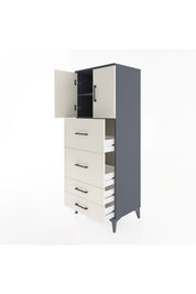 Hyperion Dolap 2 Raflı 4 Çekmeceli 2 Kapaklı 60x44x163 - S53M077V4B