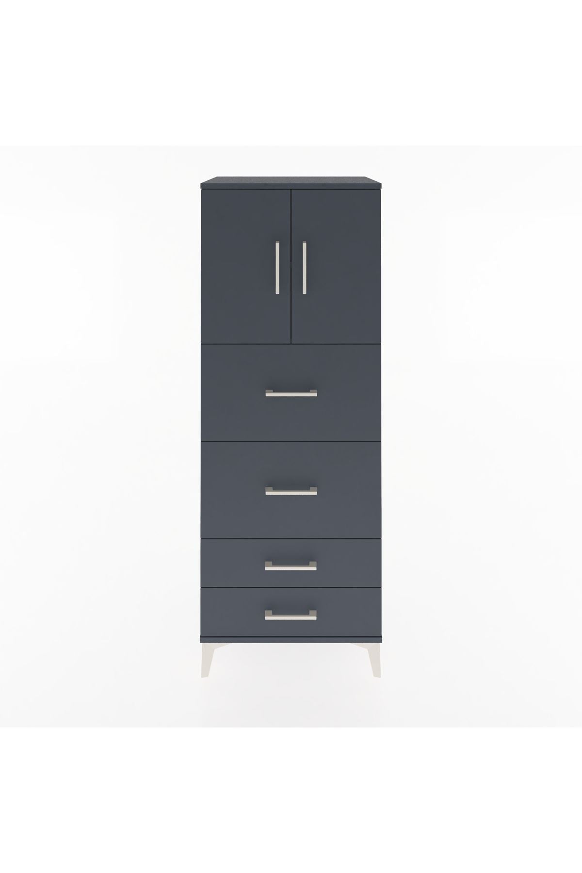 Hyperion Dolap 2 Raflı 4 Çekmeceli 2 Kapaklı 60x44x163 - S53M077V5B