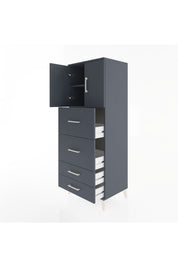 Hyperion Dolap 2 Raflı 4 Çekmeceli 2 Kapaklı 60x44x163 - S53M077V5B