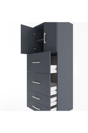 Hyperion Dolap 2 Raflı 4 Çekmeceli 2 Kapaklı 60x44x163 - S53M077V5B