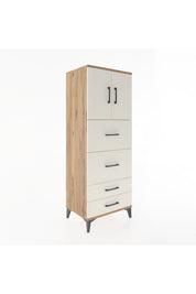 Hyperion Dolap 2 Raflı 4 Çekmeceli 2 Kapaklı 60x44x163 - S53M077V7B