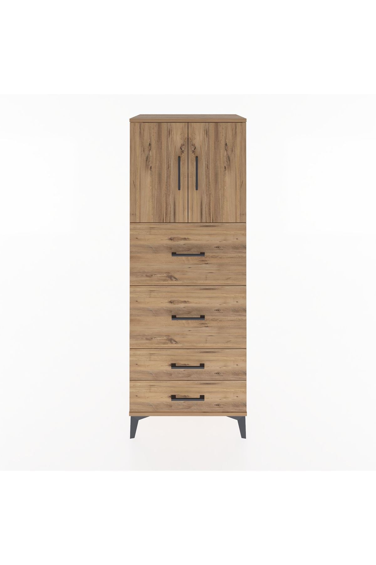 Hyperion Dolap 2 Raflı 4 Çekmeceli 2 Kapaklı 60x44x163 - S53M077V9B