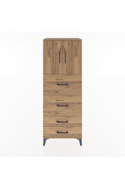 Hyperion Dolap 2 Raflı 4 Çekmeceli 2 Kapaklı 60x44x163 - S53M077V9B
