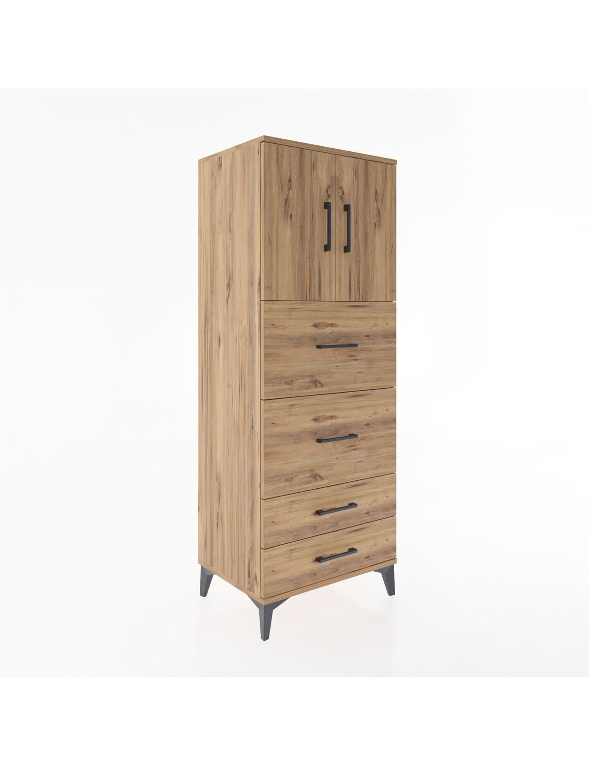 Hyperion Dolap 2 Raflı 4 Çekmeceli 2 Kapaklı 60x44x163 - S53M077V9B