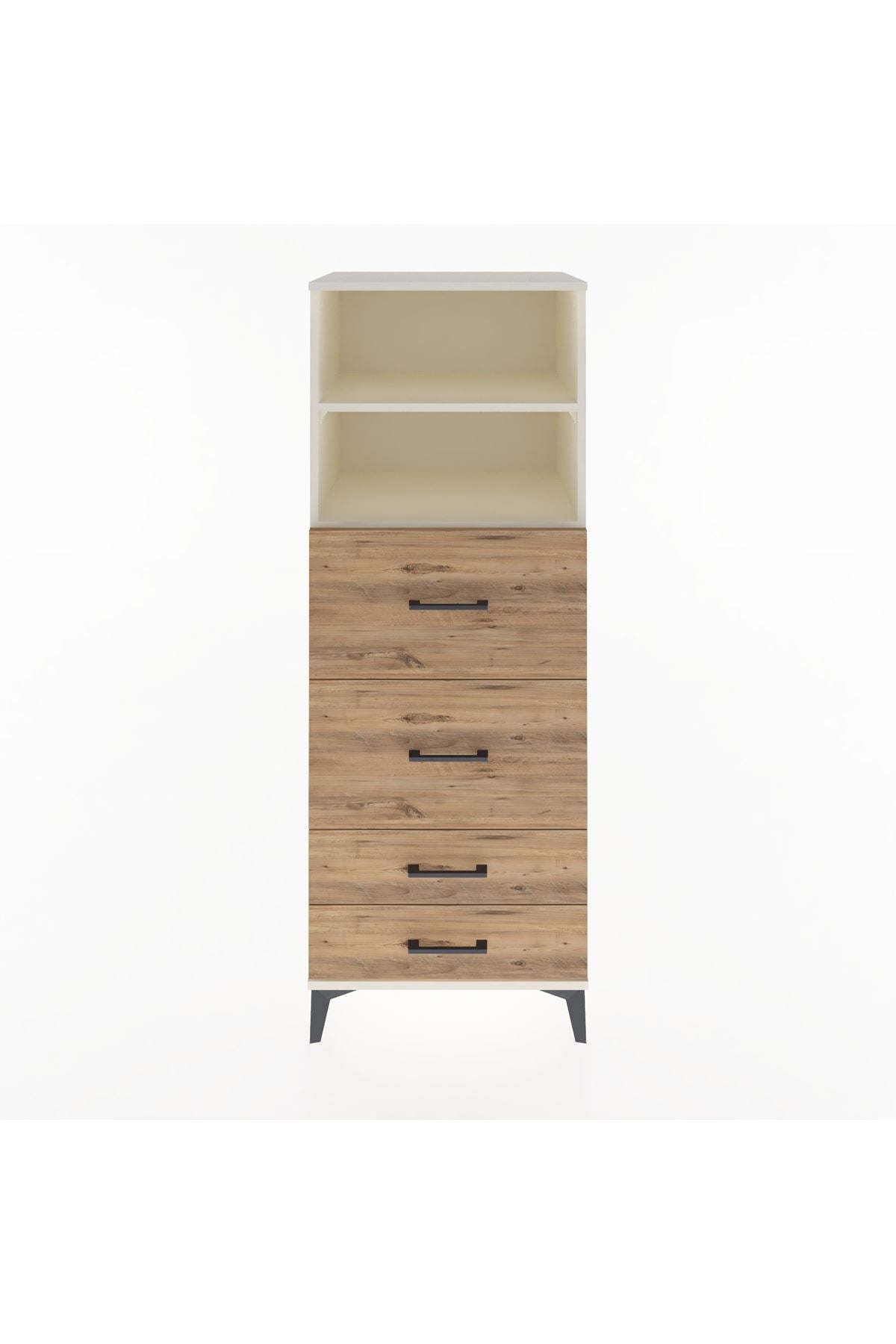 Hyperion Dolap 2 Raflı 4 Çekmeceli 60x44x163 - S53M078V3B