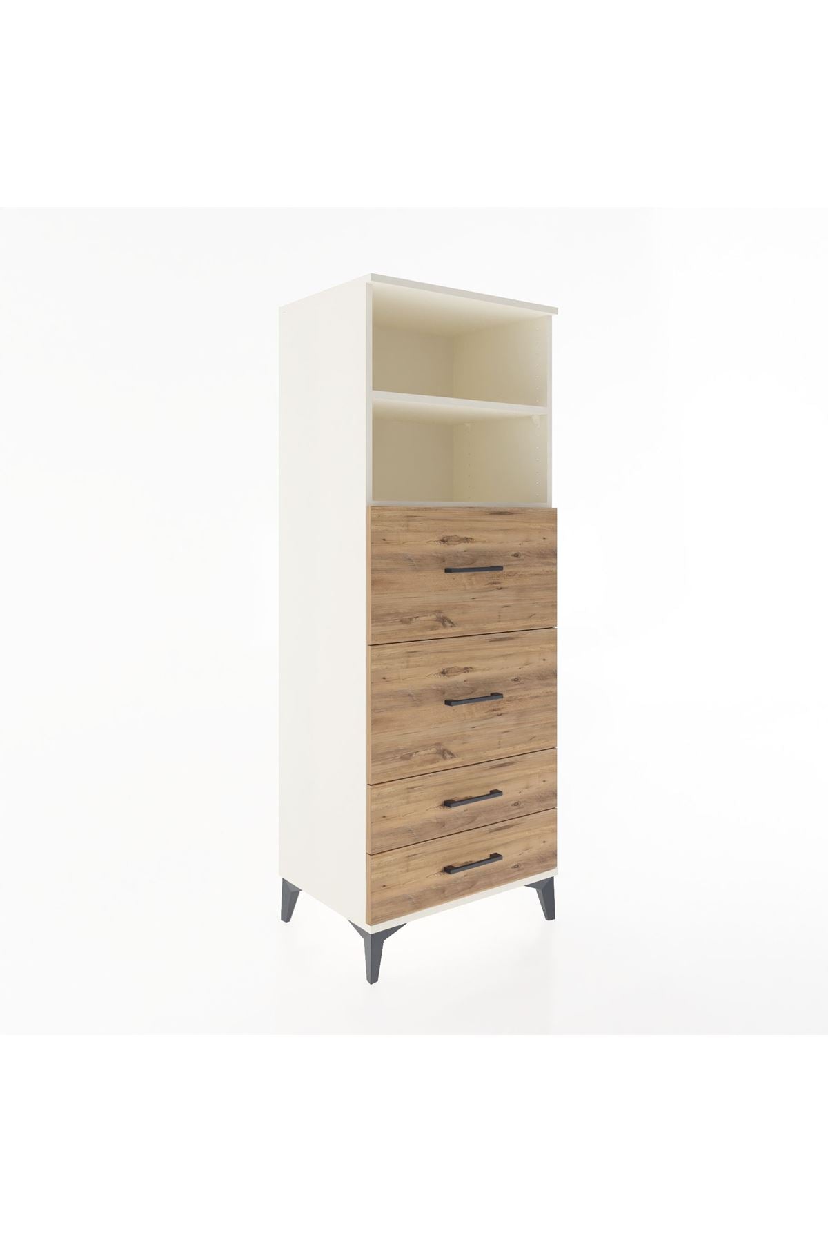 Hyperion Dolap 2 Raflı 4 Çekmeceli 60x44x163 - S53M078V3B