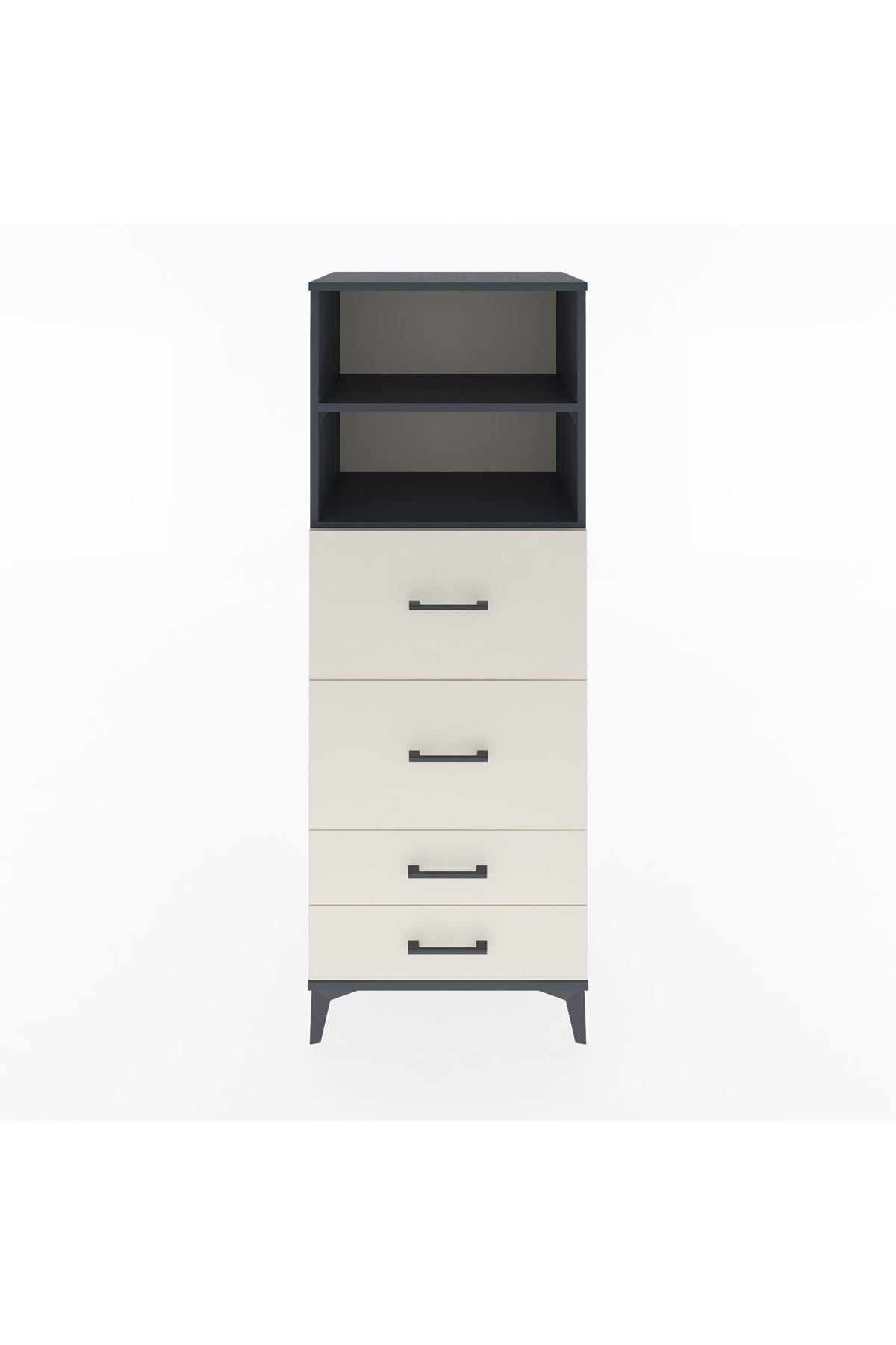 Hyperion Dolap 2 Raflı 4 Çekmeceli 60x44x163 - S53M078V4B