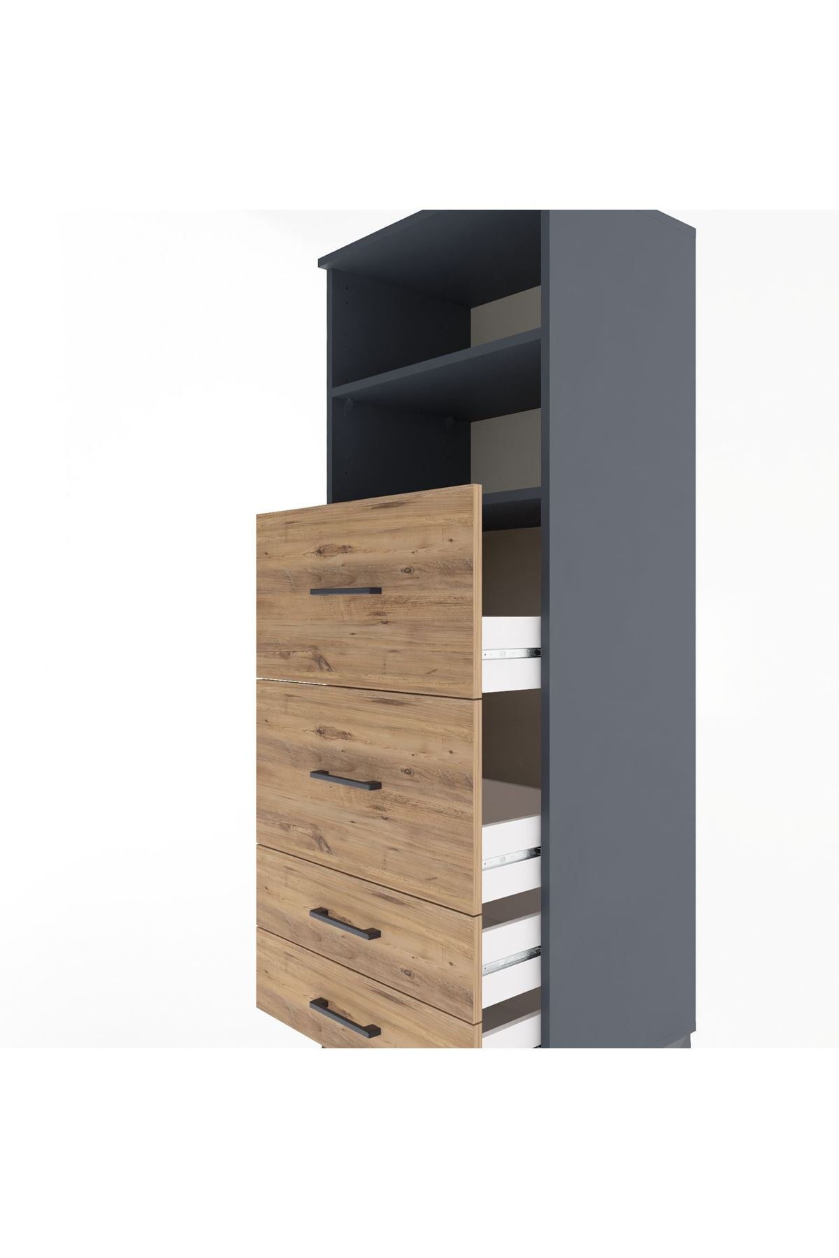 Hyperion Dolap 2 Raflı 4 Çekmeceli 60x44x163 - S53M078V6B
