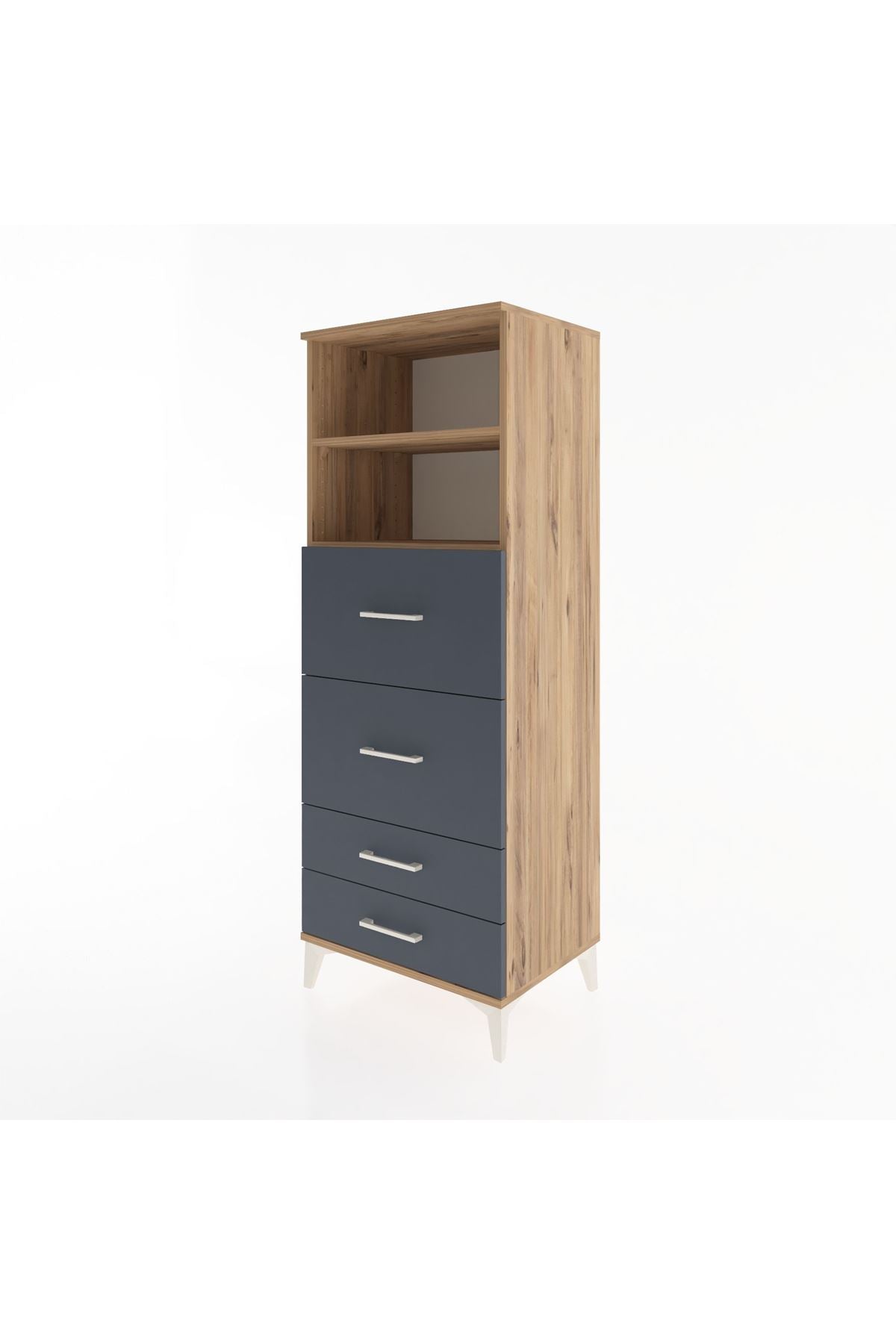 Hyperion Dolap 2 Raflı 4 Çekmeceli 60x44x163 - S53M078V8B