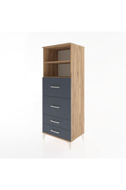 Hyperion Dolap 2 Raflı 4 Çekmeceli 60x44x163 - S53M078V8B