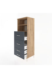 Hyperion Dolap 2 Raflı 4 Çekmeceli 60x44x163 - S53M078V8B
