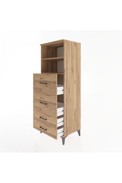 Hyperion Dolap 2 Raflı 4 Çekmeceli 60x44x163 - S53M078V9B