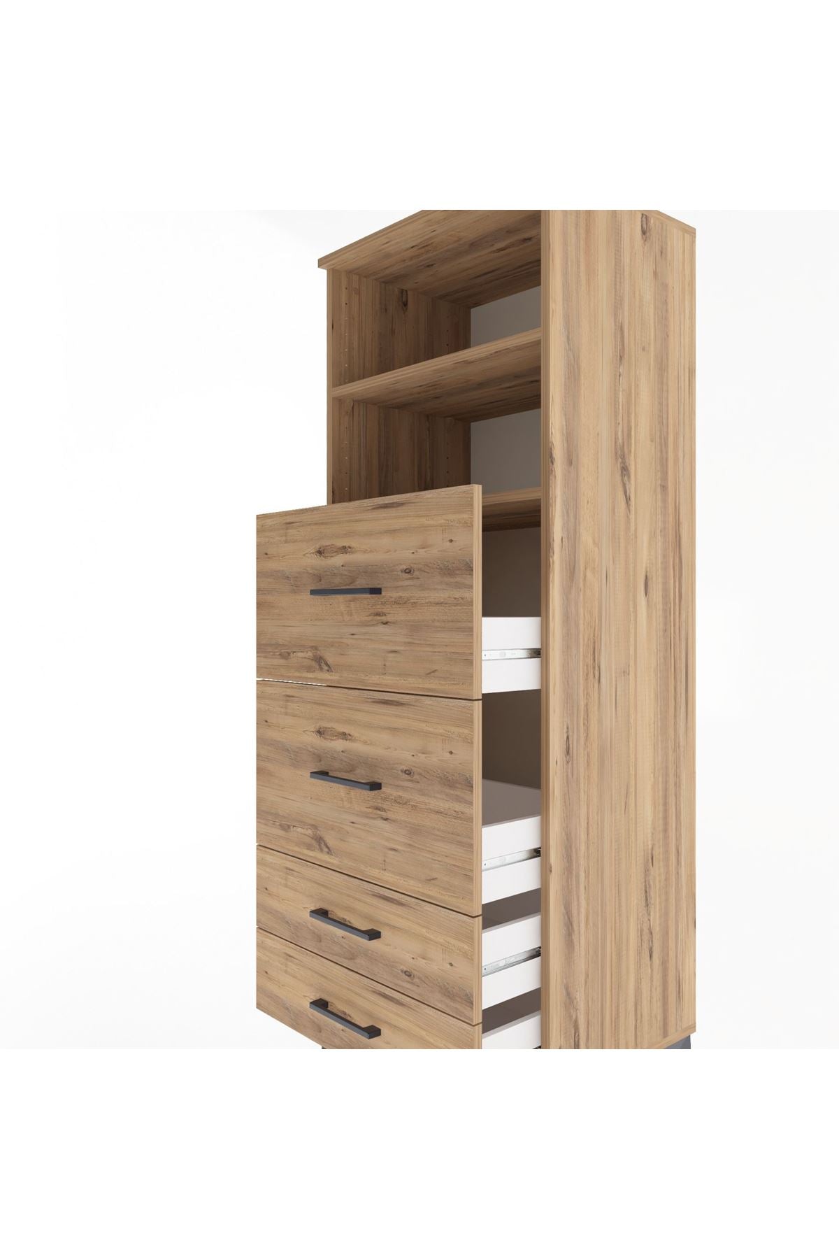 Hyperion Dolap 2 Raflı 4 Çekmeceli 60x44x163 - S53M078V9B
