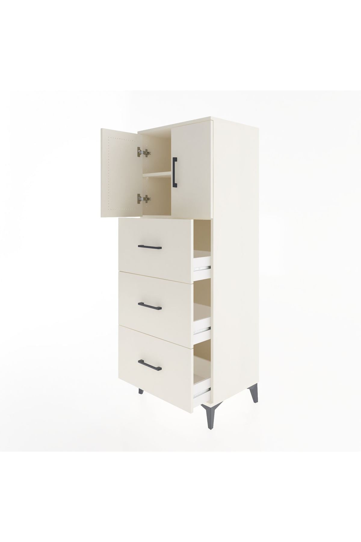 Hyperion Dolap 2 Raflı 3 Çekmeceli 2 Kapaklı 60x44x163 - S53M079V1B