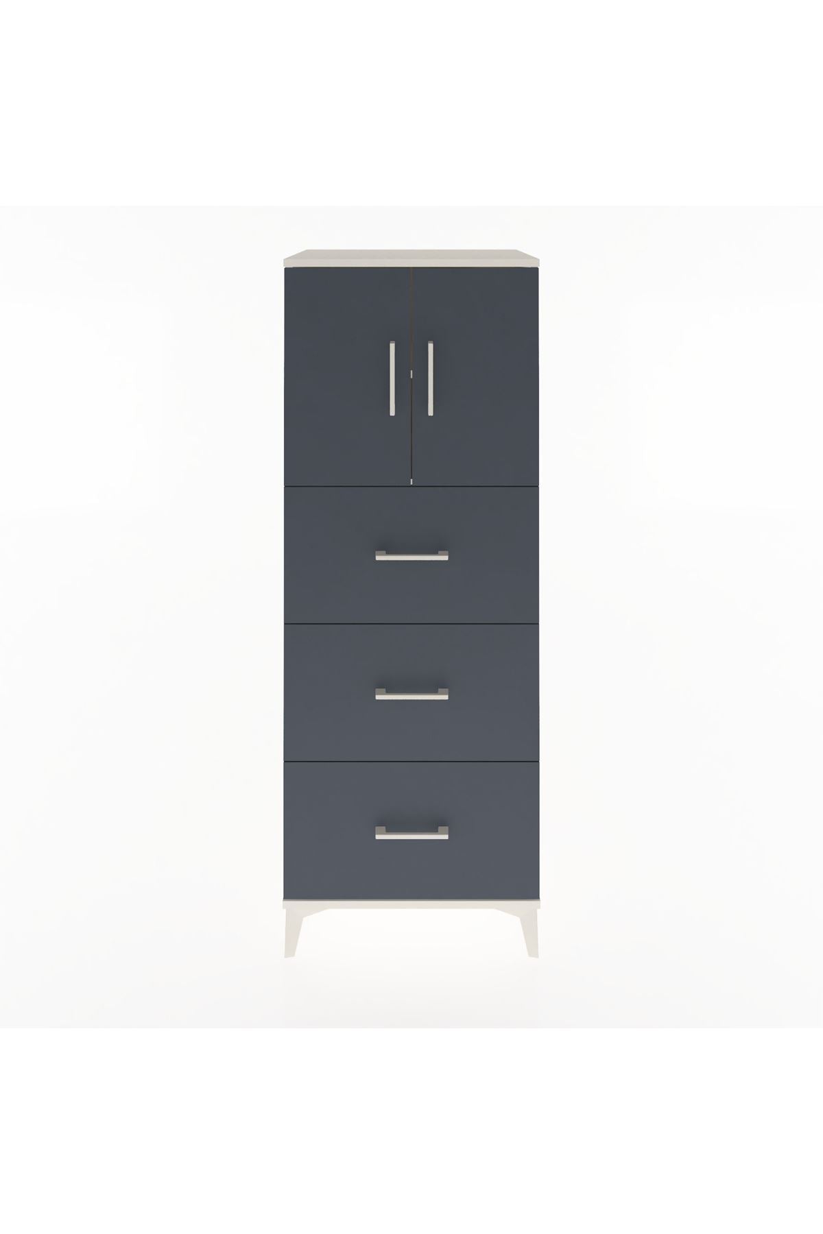 Hyperion Dolap 2 Raflı 3 Çekmeceli 2 Kapaklı 60x44x163 - S53M079V2B