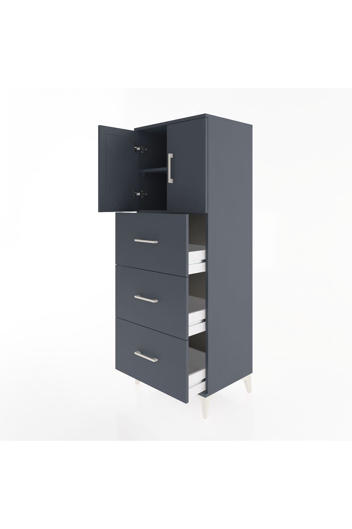 Hyperion Dolap 2 Raflı 3 Çekmeceli 2 Kapaklı 60x44x163 - S53M079V5B