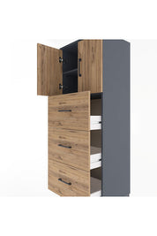 Hyperion Dolap 2 Raflı 3 Çekmeceli 2 Kapaklı 60x44x163 - S53M079V6B