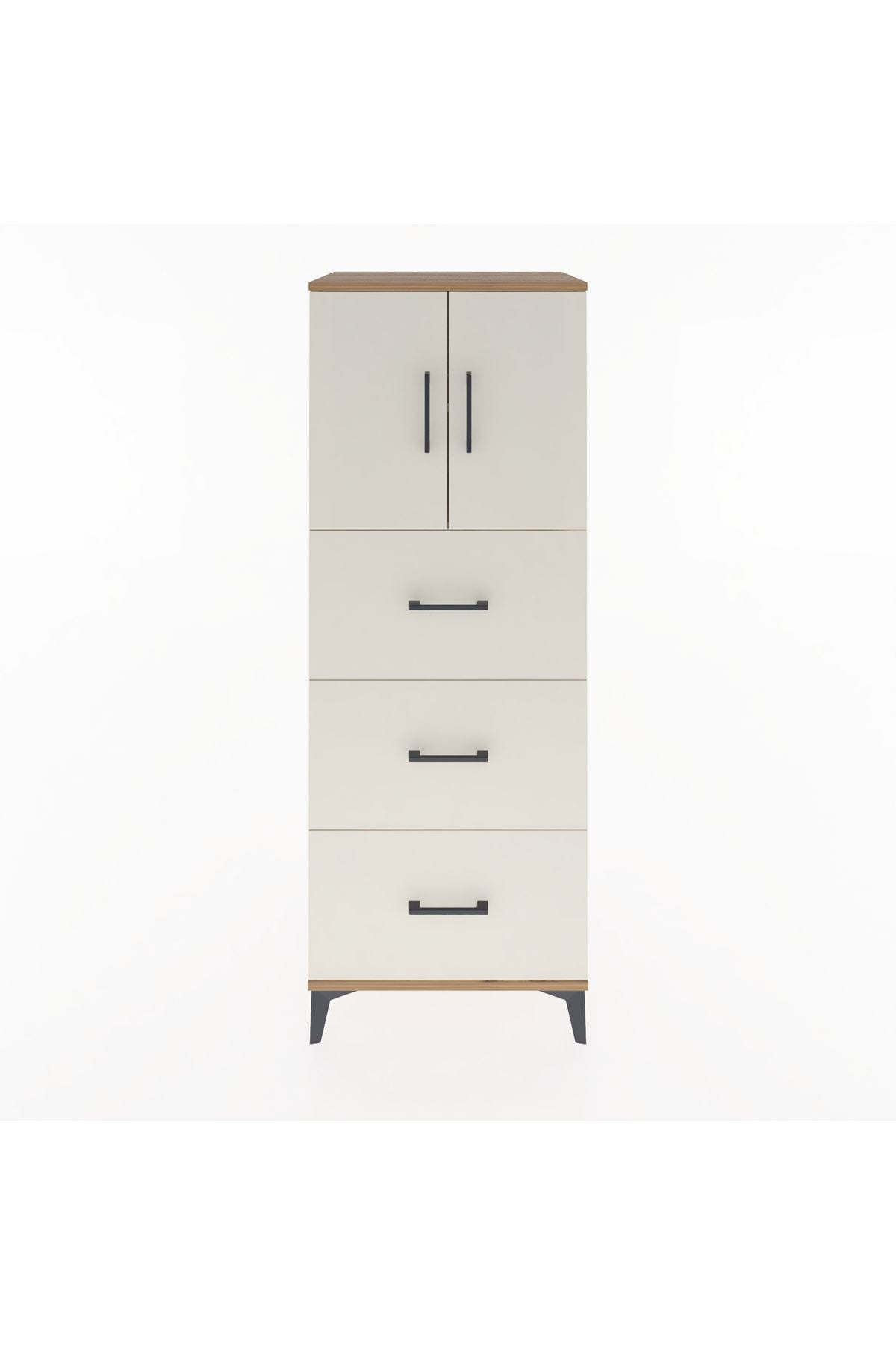Hyperion Dolap 2 Raflı 3 Çekmeceli 2 Kapaklı 60x44x163 - S53M079V7B
