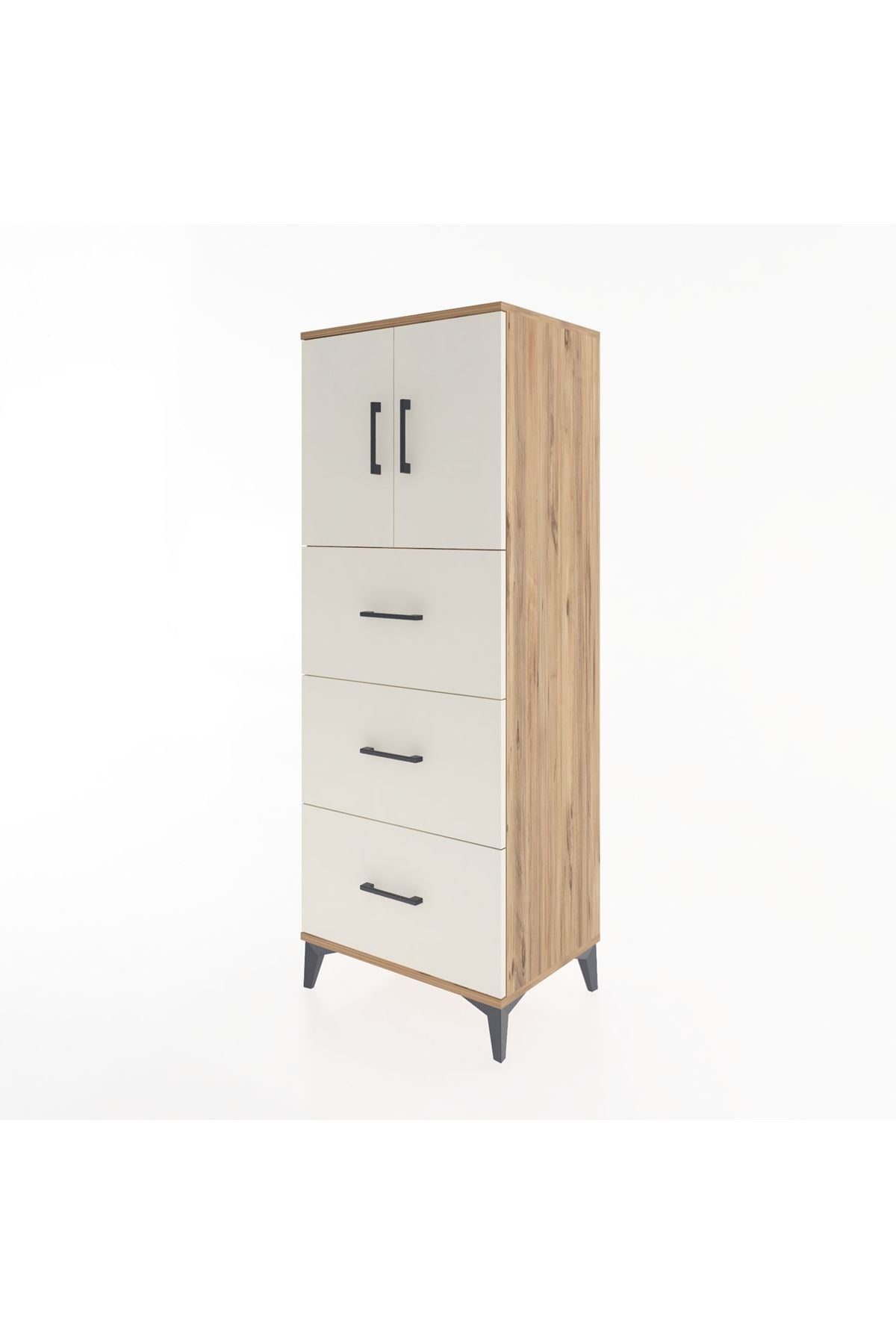 Hyperion Dolap 2 Raflı 3 Çekmeceli 2 Kapaklı 60x44x163 - S53M079V7B