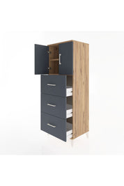 Hyperion Dolap 2 Raflı 3 Çekmeceli 2 Kapaklı 60x44x163 - S53M079V8B