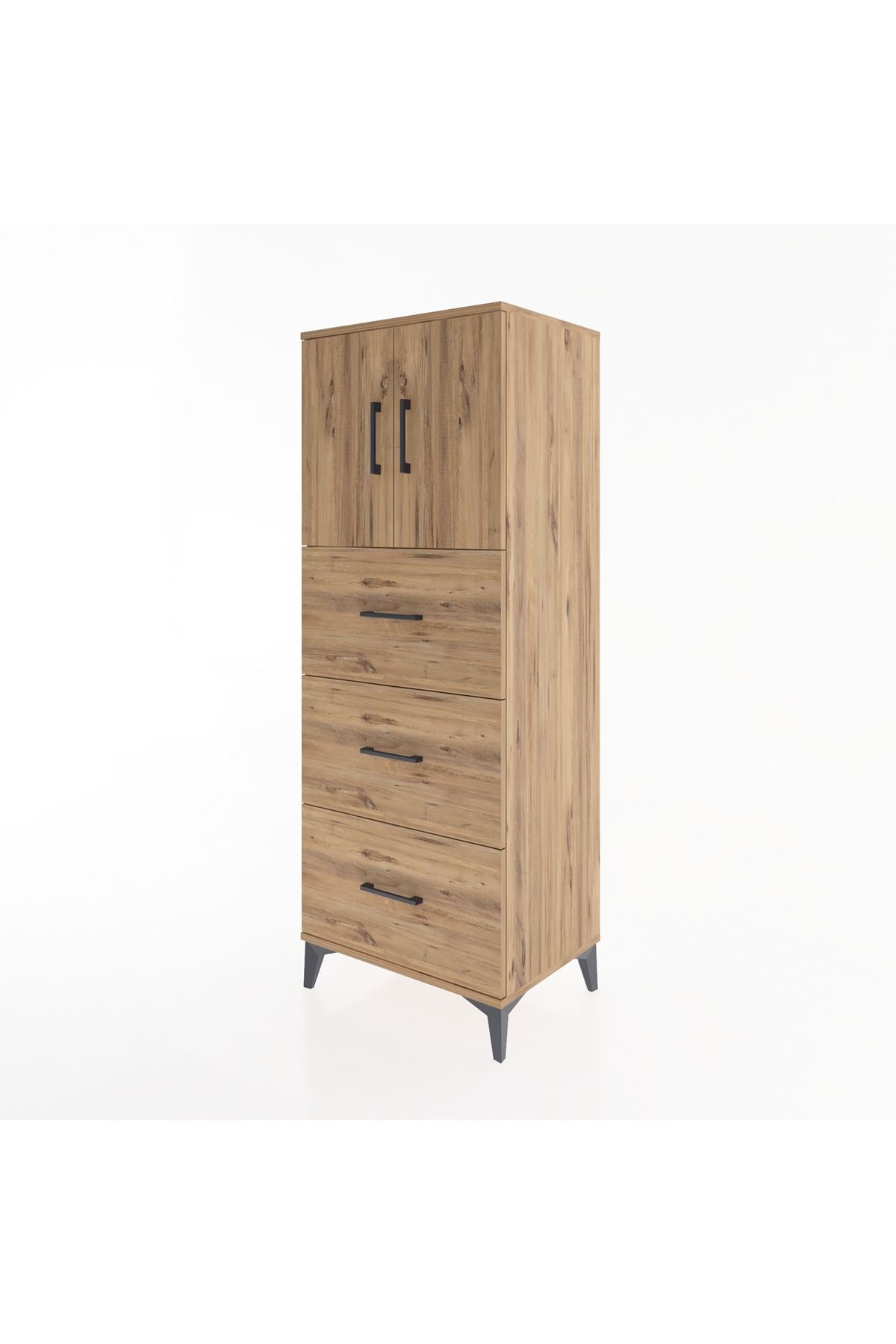 Hyperion Dolap 2 Raflı 3 Çekmeceli 2 Kapaklı 60x44x163 - S53M079V9B
