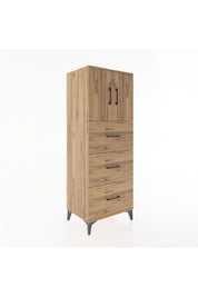 Hyperion Dolap 2 Raflı 3 Çekmeceli 2 Kapaklı 60x44x163 - S53M079V9B