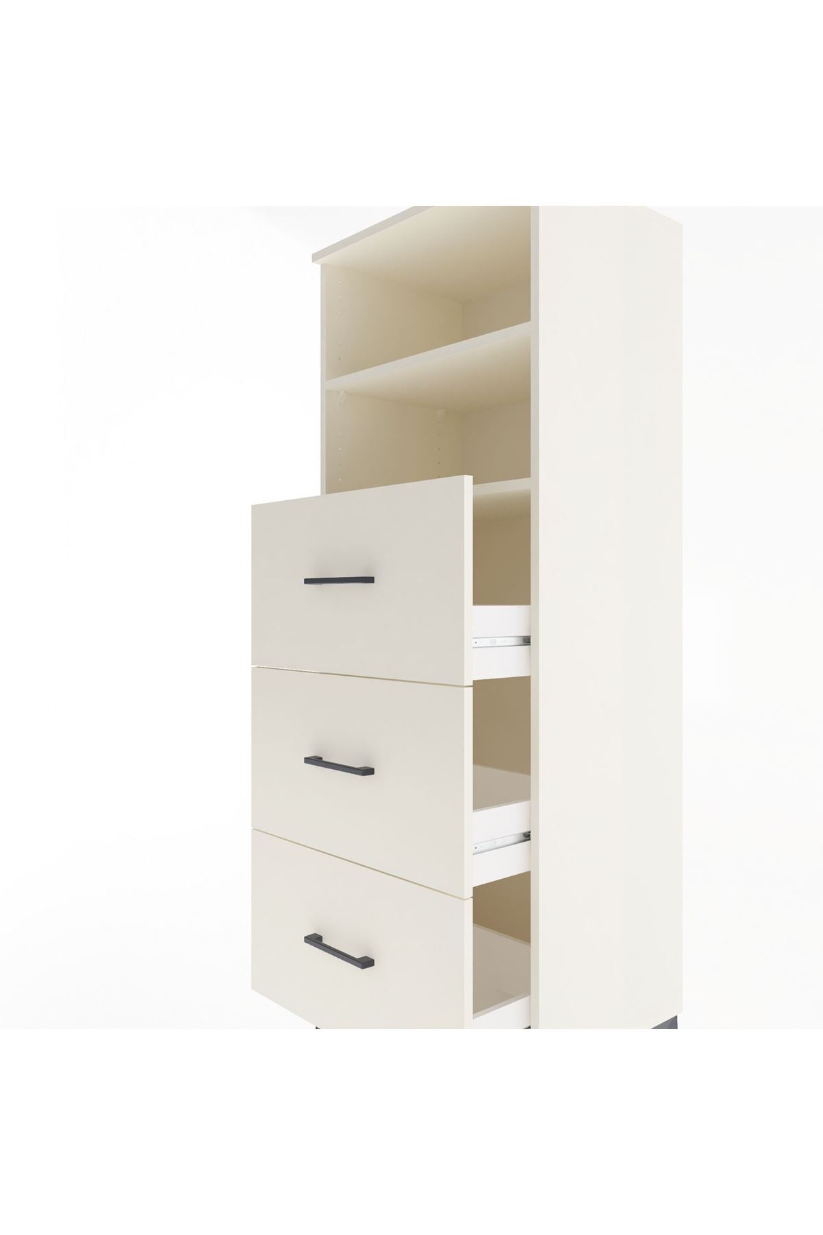 Hyperion Dolap 2 Raflı 3 Çekmeceli 60x44x163 - S53M080V1B