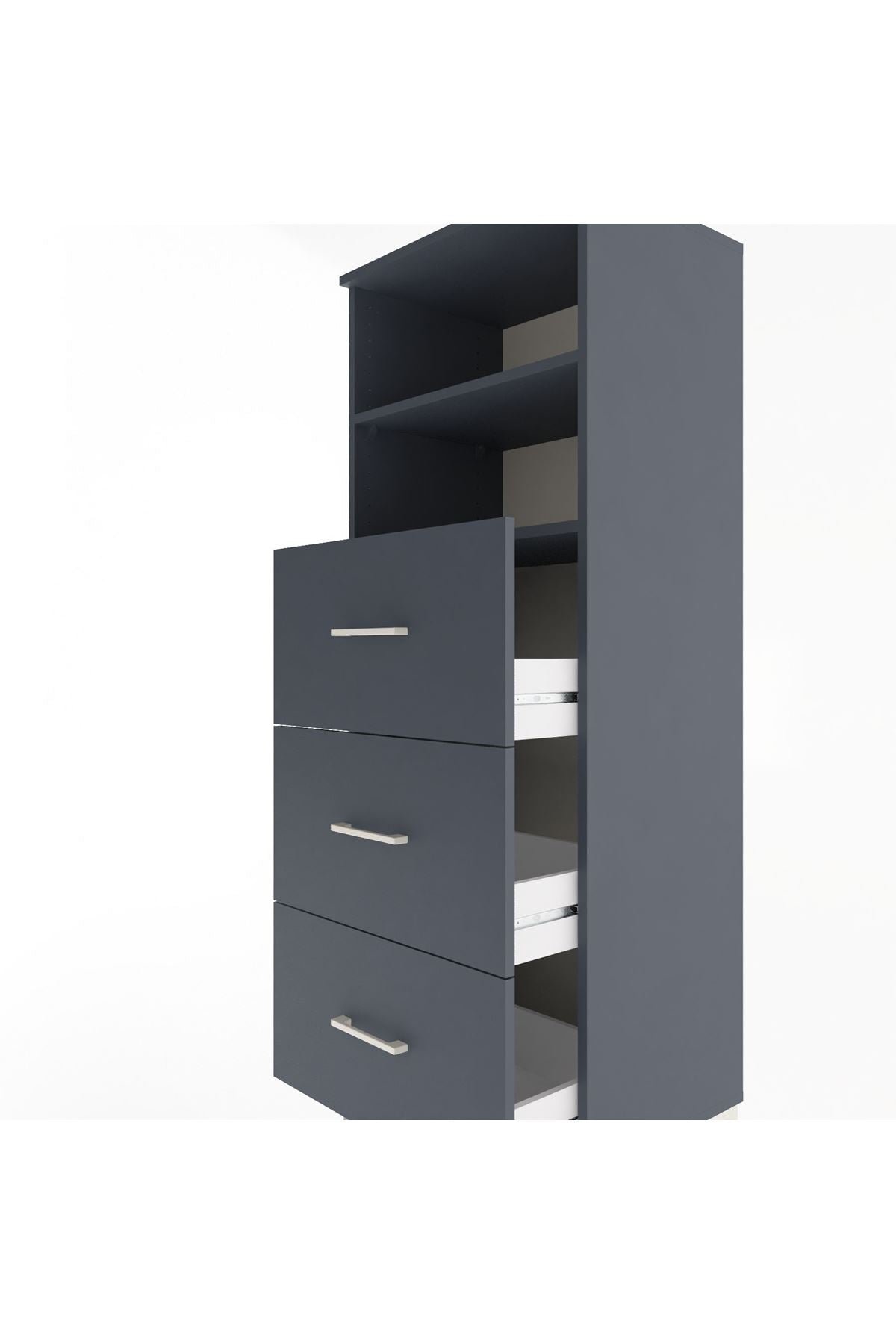 Hyperion Dolap 2 Raflı 3 Çekmeceli 60x44x163 - S53M080V5B
