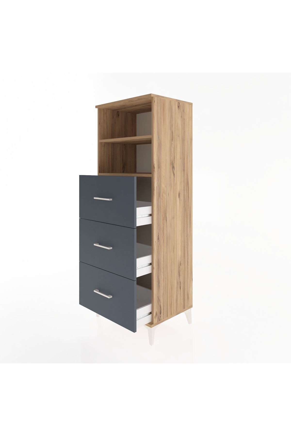 Hyperion Dolap 2 Raflı 3 Çekmeceli 60x44x163 - S53M080V8B
