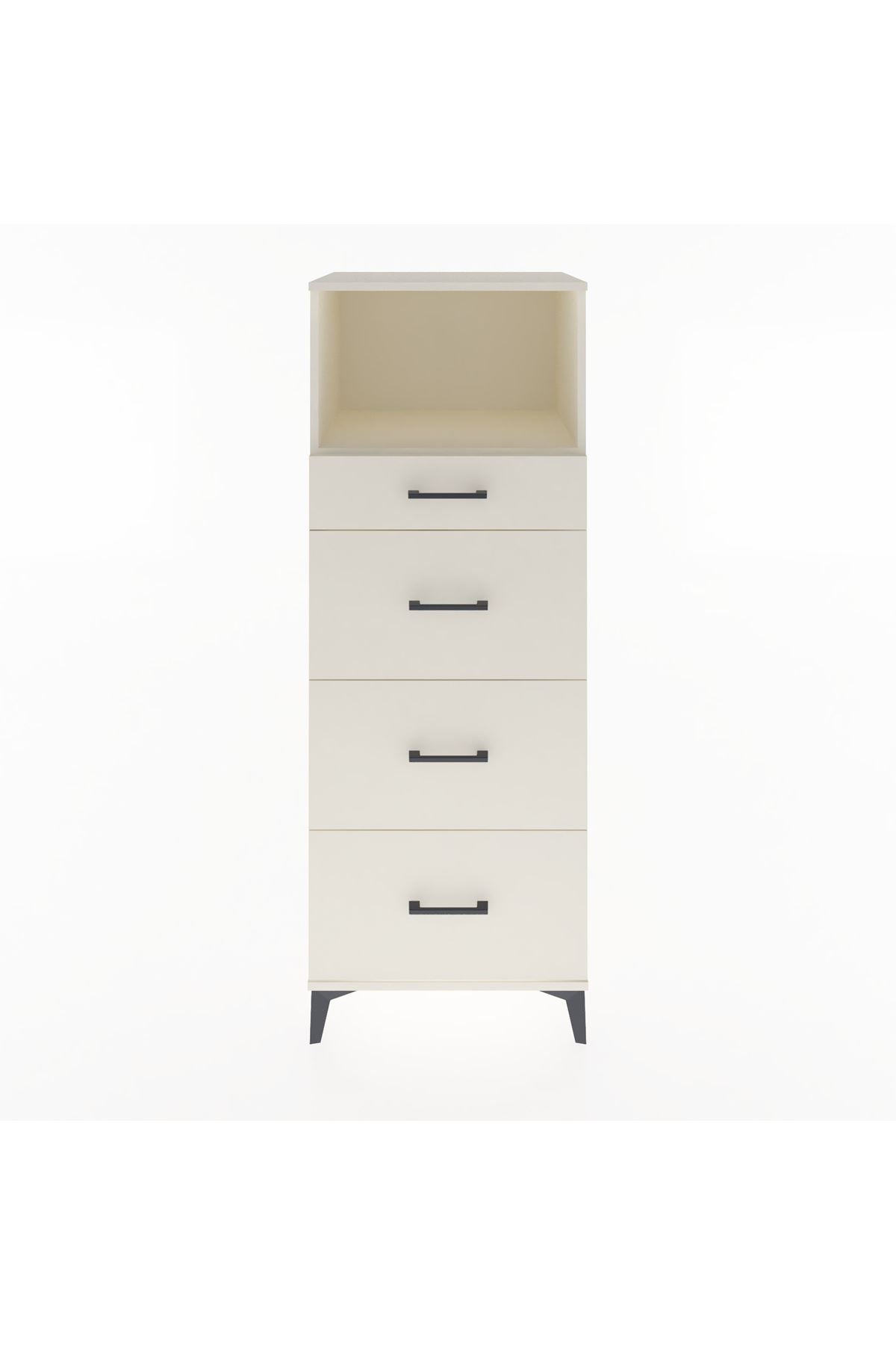 Hyperion Dolap Tek Raflı 4 Çekmeceli 60x44x163 - S53M081V1B