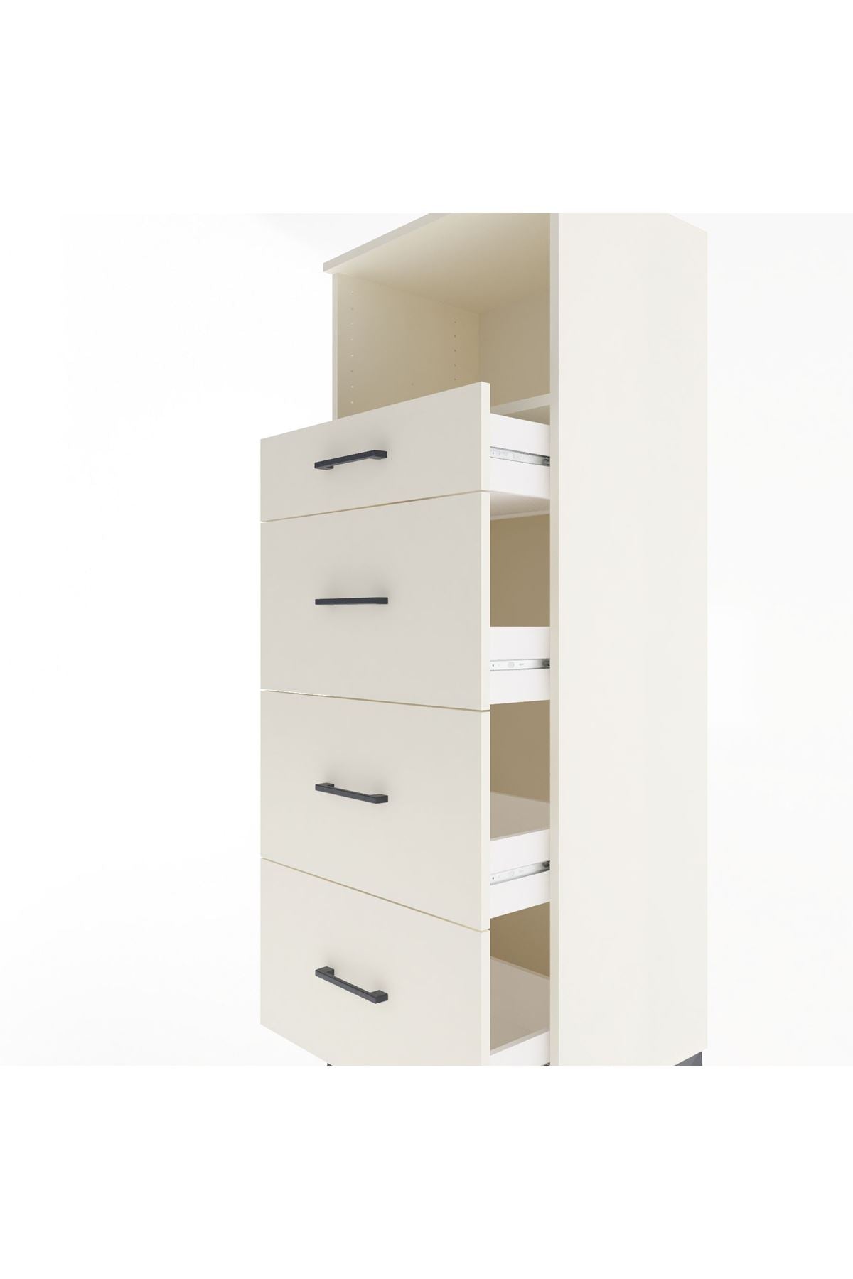 Hyperion Dolap Tek Raflı 4 Çekmeceli 60x44x163 - S53M081V1B