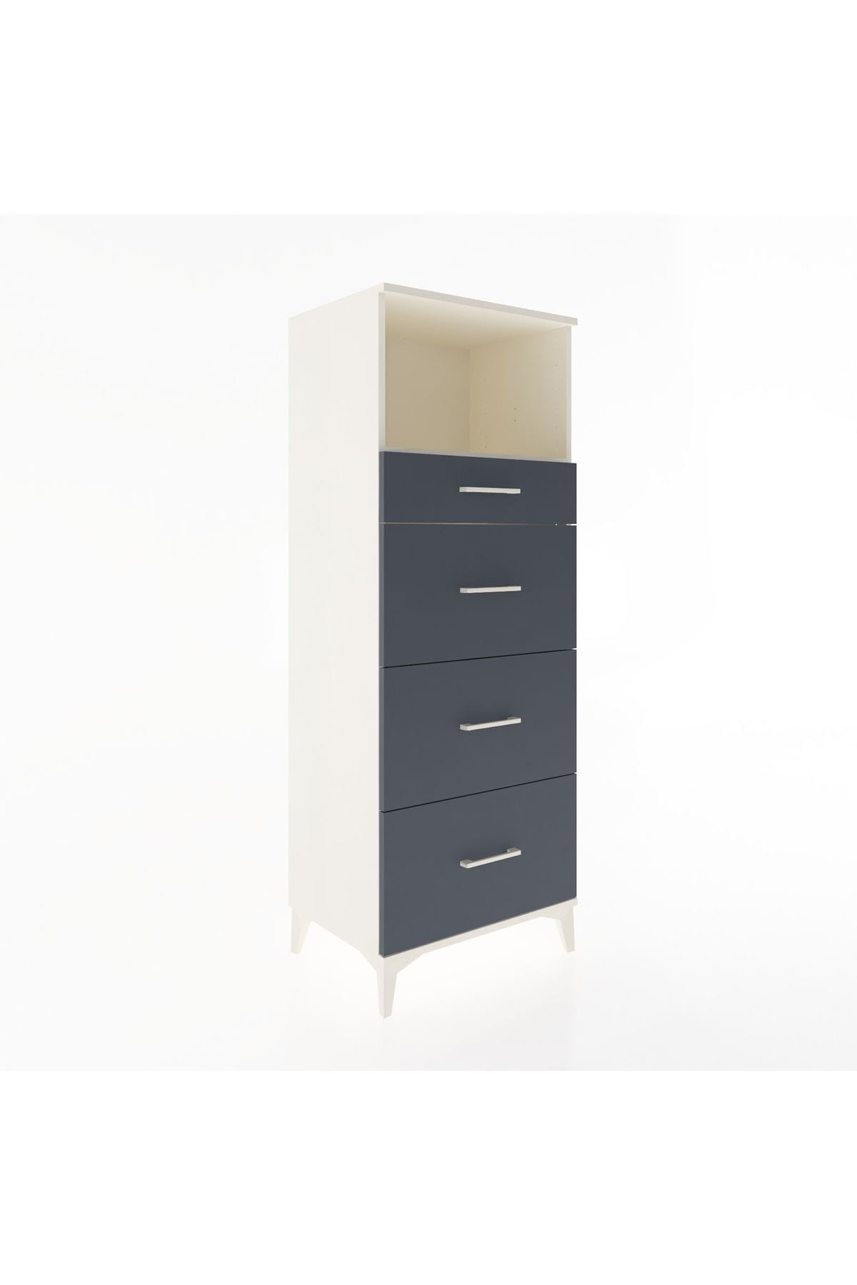 Hyperion Dolap Tek Raflı 4 Çekmeceli 60x44x163 - S53M081V2B