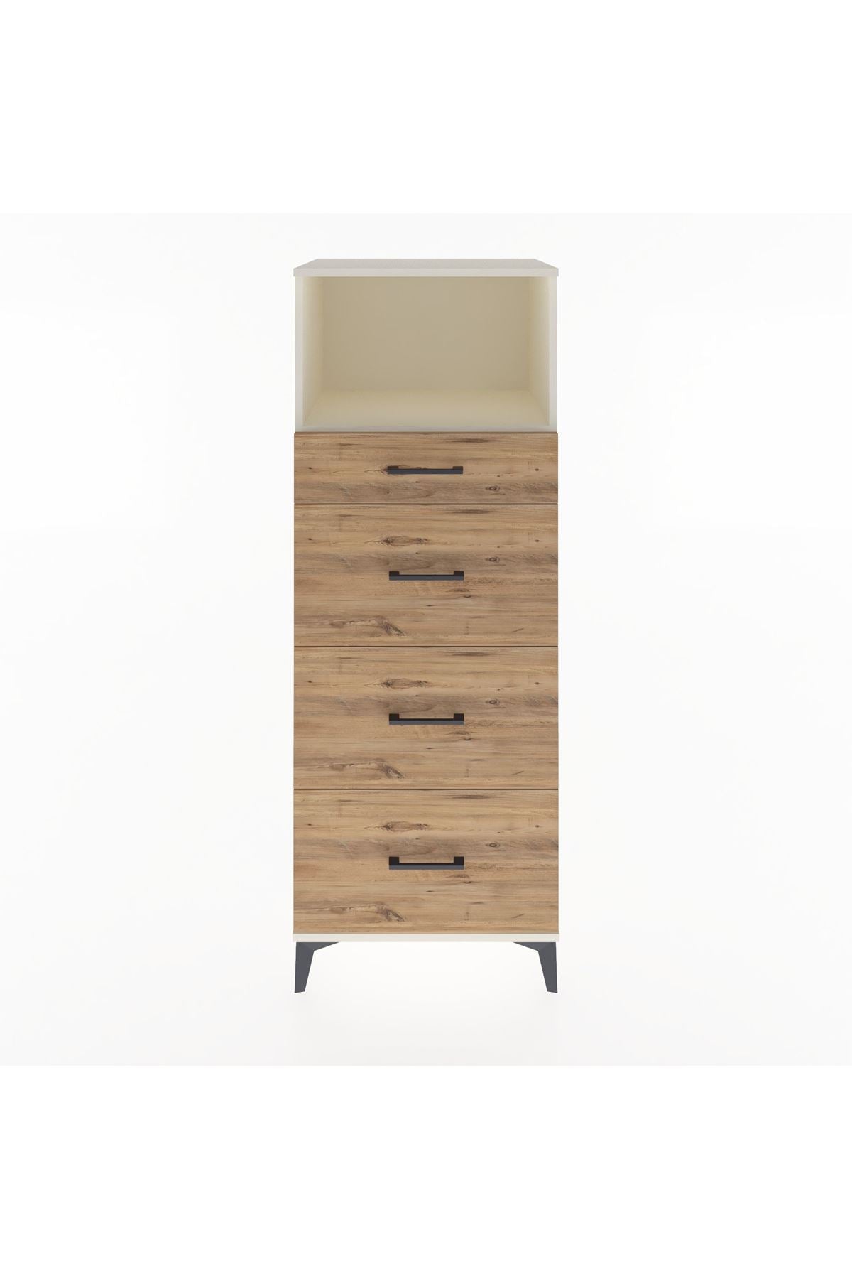 Hyperion Dolap Tek Raflı 4 Çekmeceli 60x44x163 - S53M081V3B