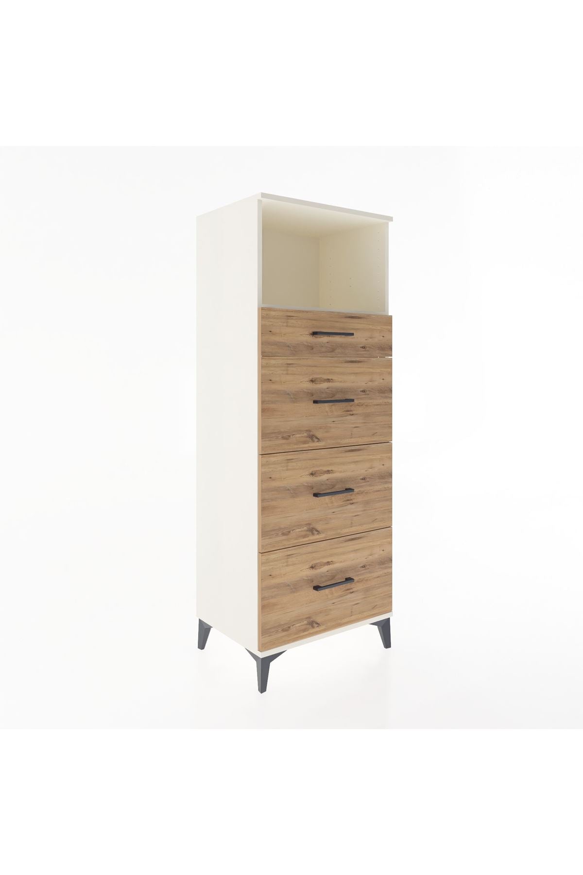 Hyperion Dolap Tek Raflı 4 Çekmeceli 60x44x163 - S53M081V3B