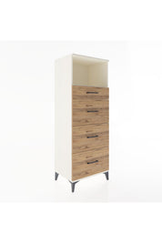 Hyperion Dolap Tek Raflı 4 Çekmeceli 60x44x163 - S53M081V3B