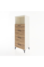 Hyperion Dolap Tek Raflı 4 Çekmeceli 60x44x163 - S53M081V3B