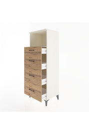Hyperion Dolap Tek Raflı 4 Çekmeceli 60x44x163 - S53M081V3B