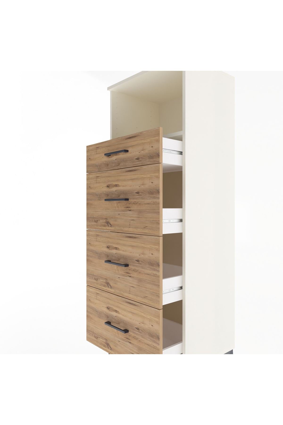 Hyperion Dolap Tek Raflı 4 Çekmeceli 60x44x163 - S53M081V3B