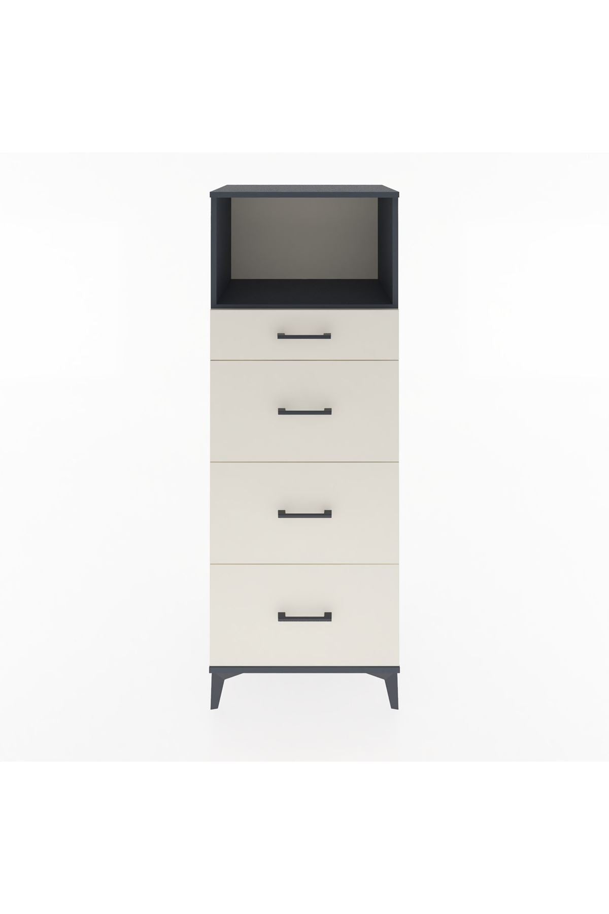 Hyperion Dolap Tek Raflı 4 Çekmeceli 60x44x163 - S53M081V4B