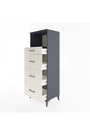 Hyperion Dolap Tek Raflı 4 Çekmeceli 60x44x163 - S53M081V4B