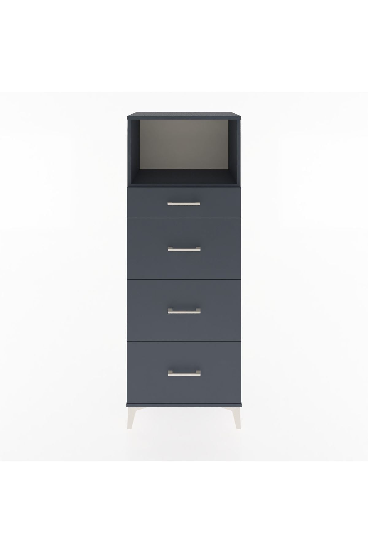 Hyperion Dolap Tek Raflı 4 Çekmeceli 60x44x163 - S53M081V5B