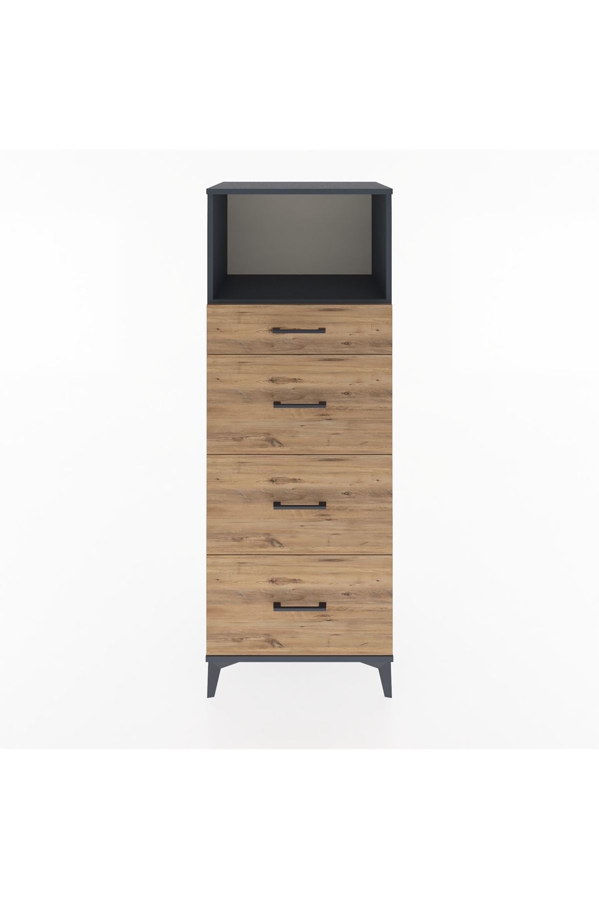 Hyperion Dolap Tek Raflı 4 Çekmeceli 60x44x163 - S53M081V6B