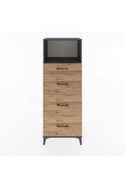 Hyperion Dolap Tek Raflı 4 Çekmeceli 60x44x163 - S53M081V6B